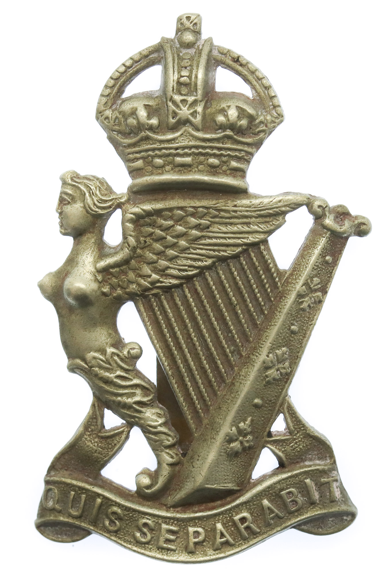 Royal Ulster Rifles (R.U.R.) Cap Badge - King's Crown