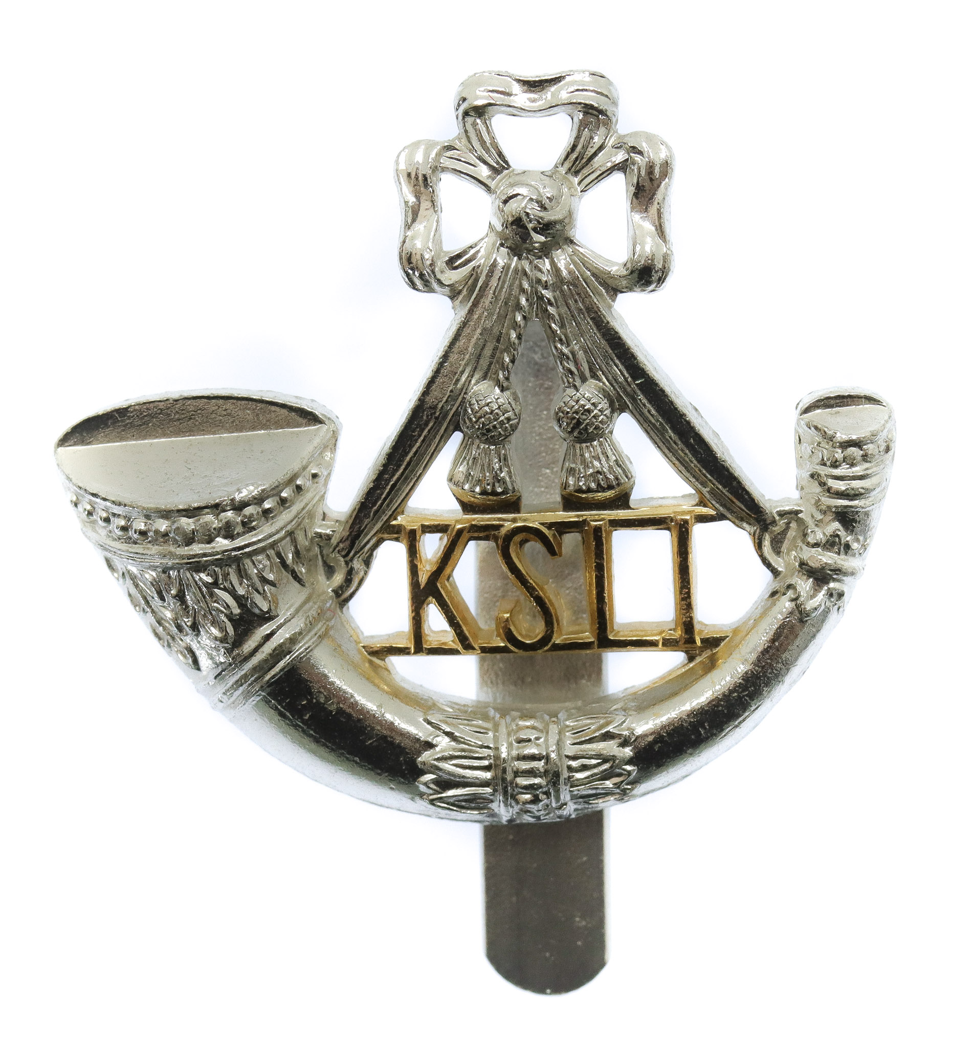 King's Shropshire Light Infantry Anodised (Staybrite) Beret Badge