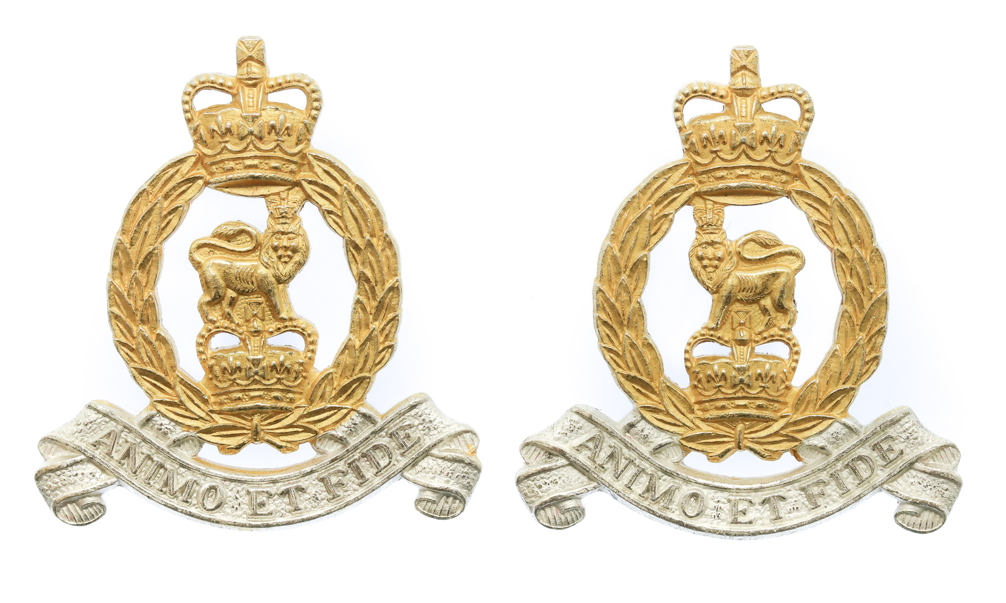 Pair of Adjutant General Corps Officer's Dress Collar Badges