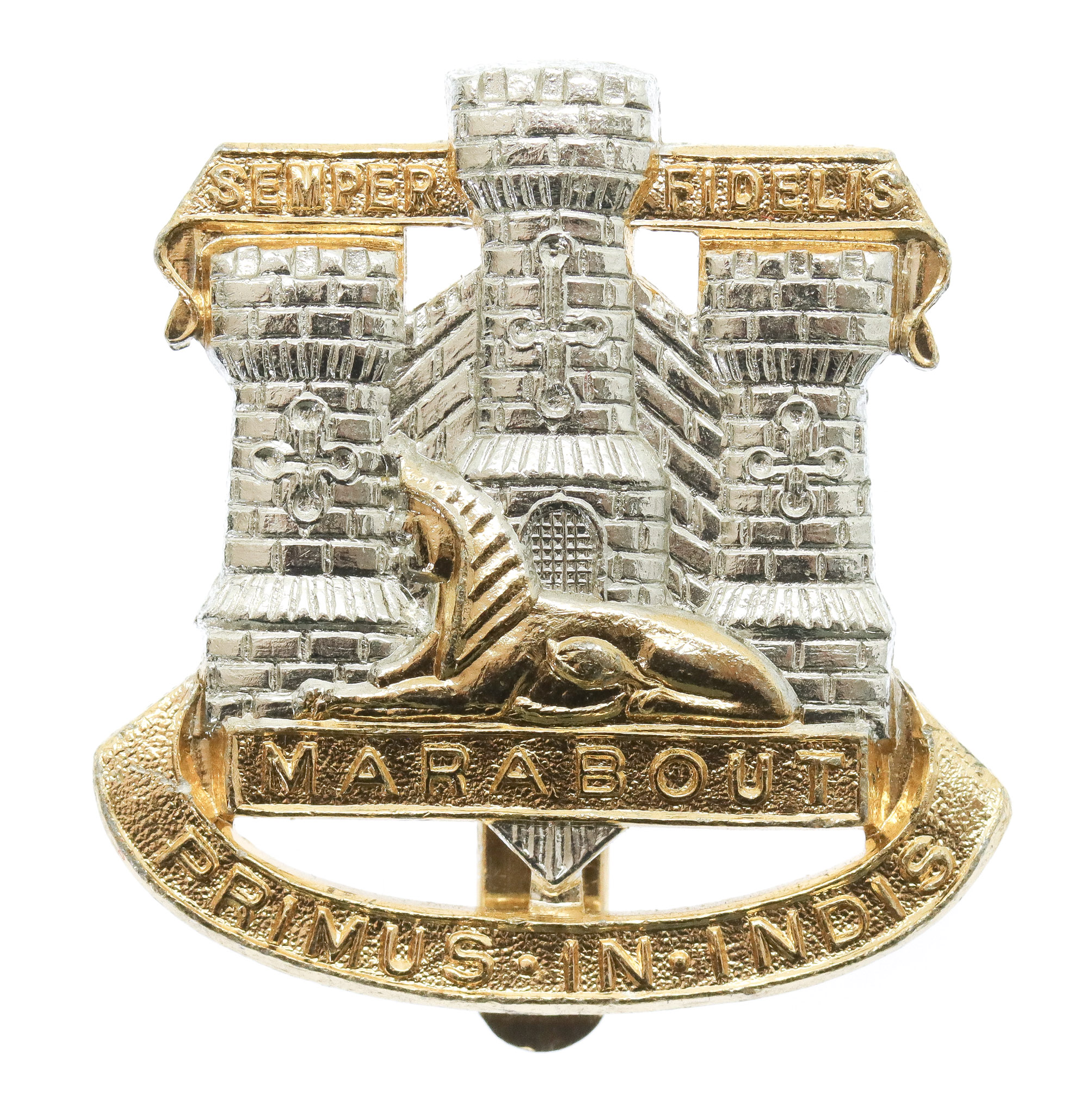 Devon & Dorset Regiment Anodised (Staybrite) Cap Badge