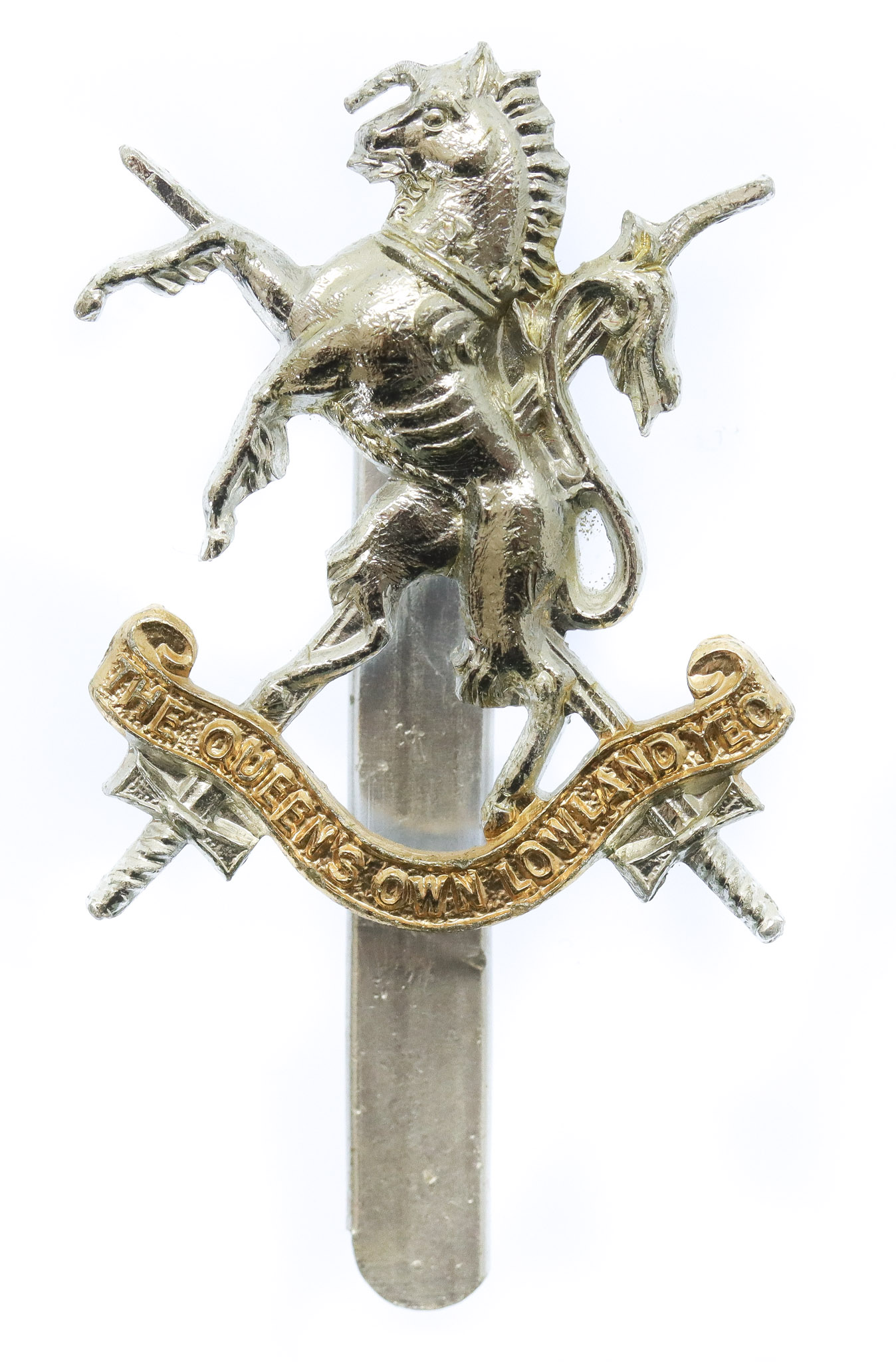 The Queen's Own Lowland Yeomanry Anodised (Staybrite) Cap Badge