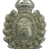 Merthyr Tydfil Borough Police Chrome Wreath Cap Badge - King's Crown