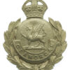 Glamorgan Constabulary White Metal Wreath Cap Badge - King's Crown