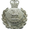 Glamorgan Constabulary Chrome Wreath Helmet Plate- Queen's Crown