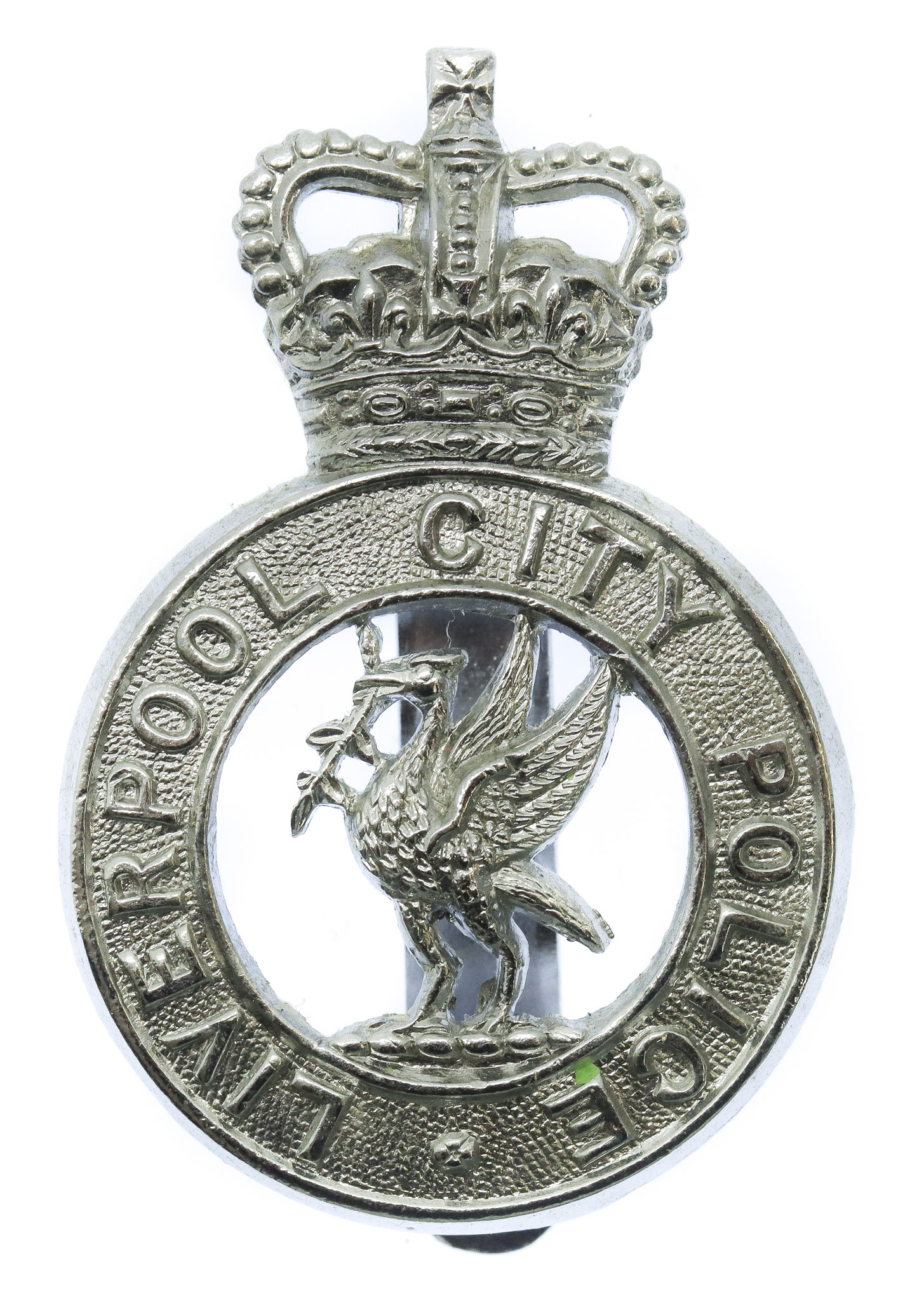 Liverpool City Police Cap Badge - Queen's Crown