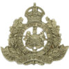 East Suffolk Police White Metal Cap Badge - King's Crown
