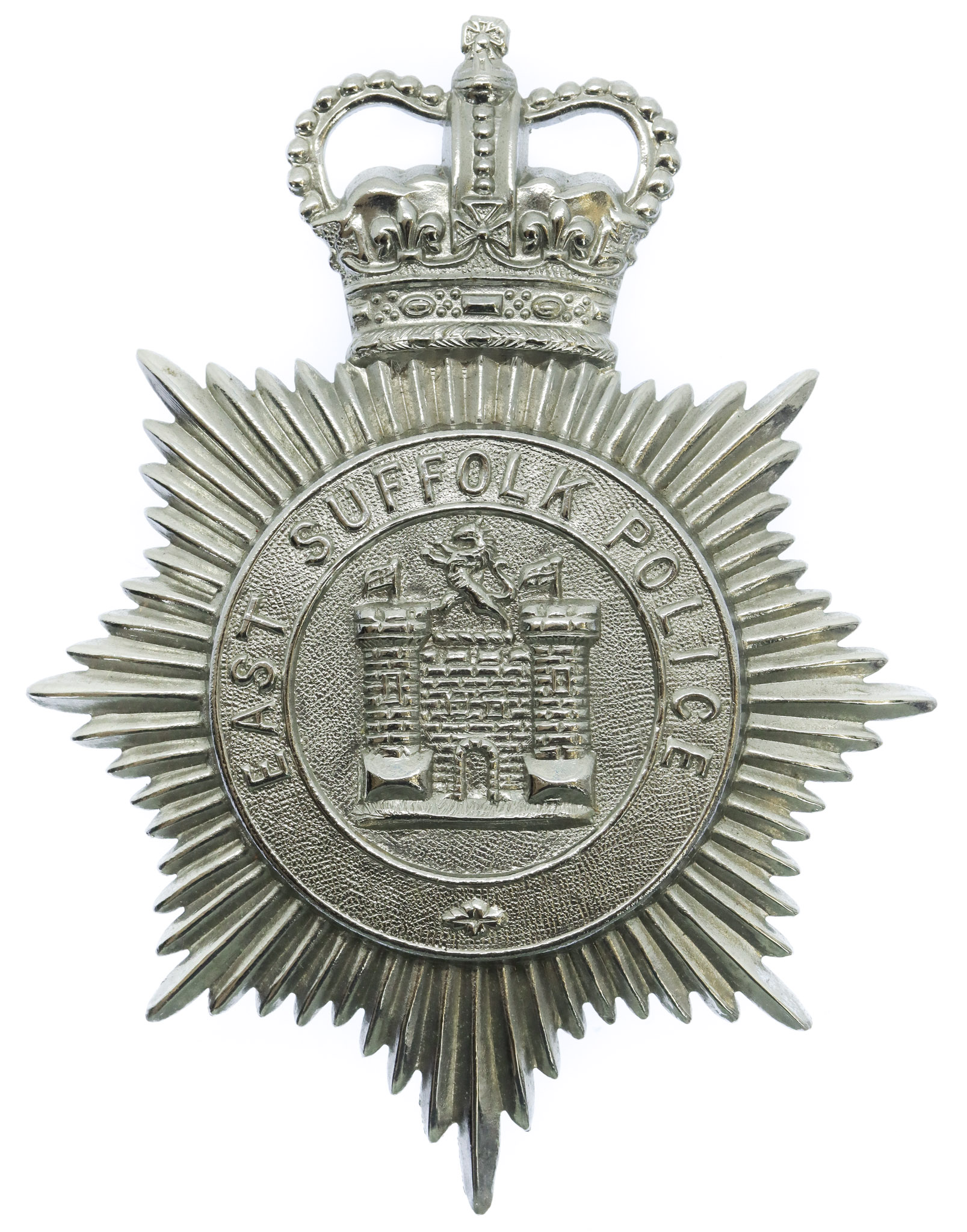 East Suffolk Police Helmet Plate - Queen's Crown