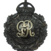 George V Devon Constabulary Black Wreath Helmet Plate