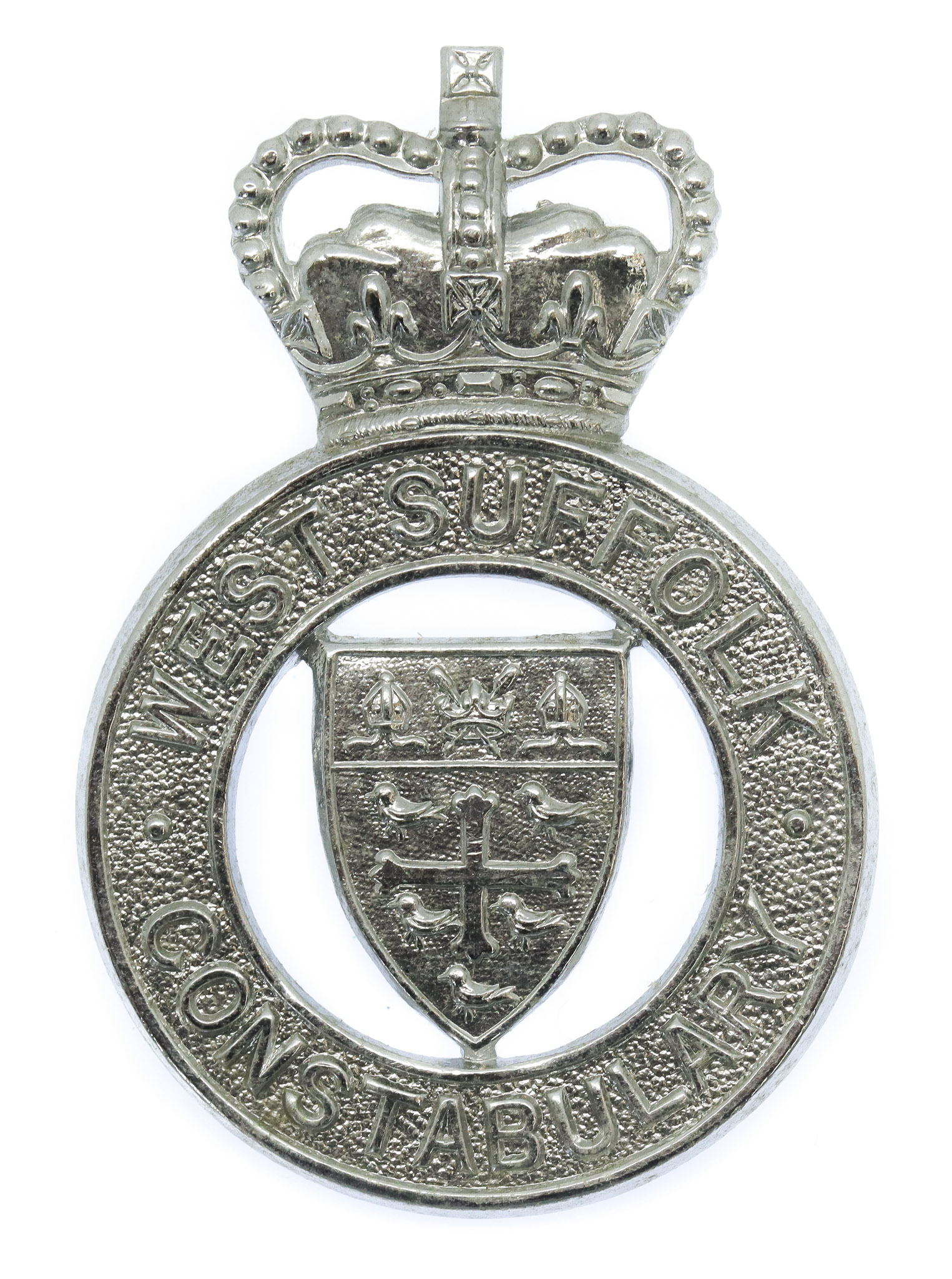 West Suffolk Constabulary Cap Badge - Queen's Crown