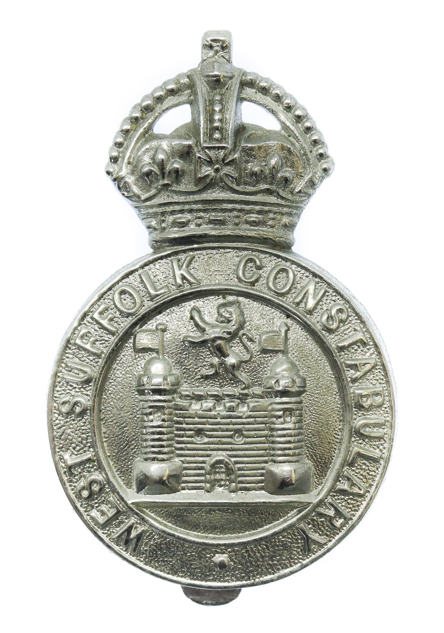 West Suffolk Constabulary Cap Badge - King's Crown