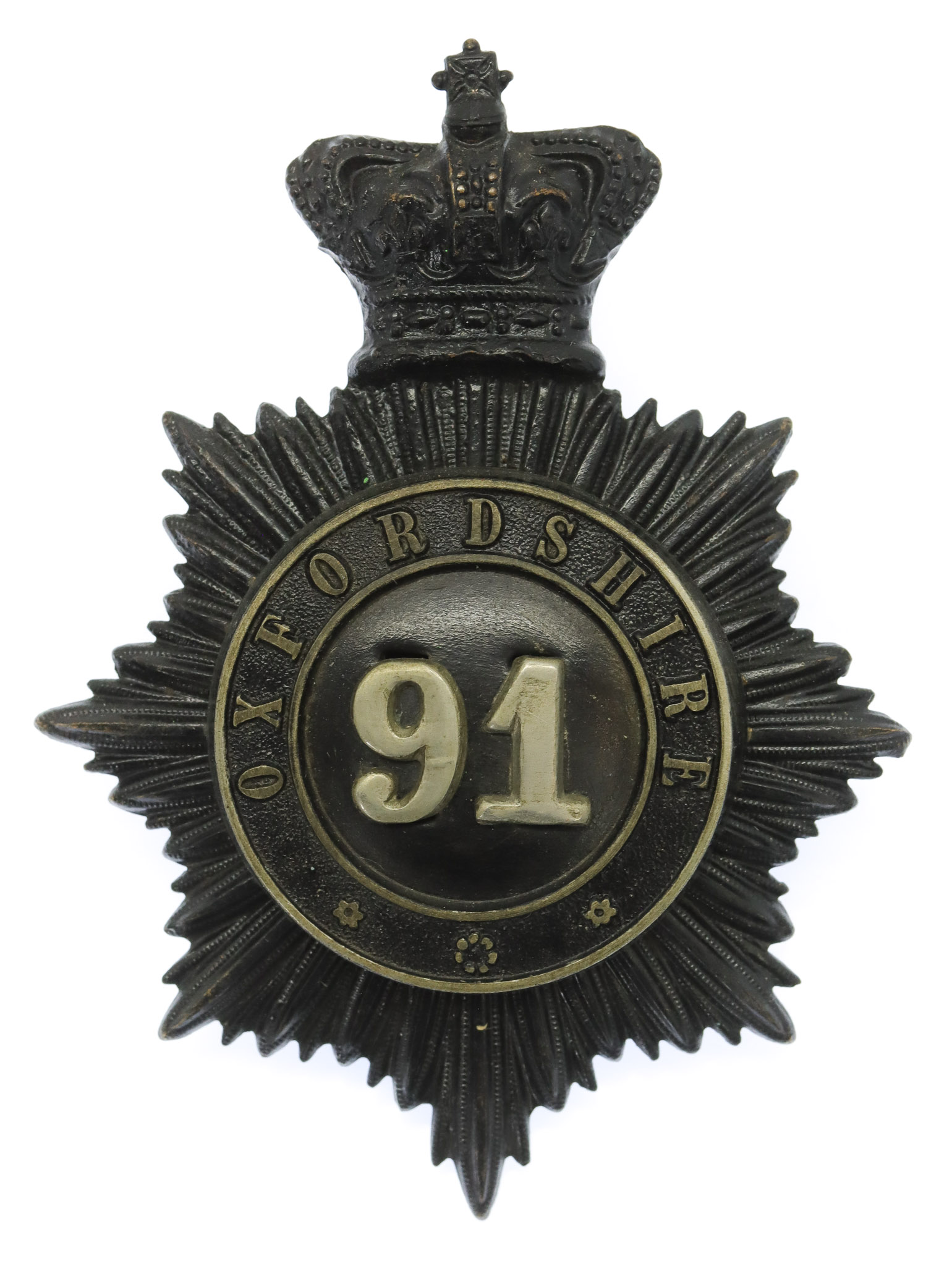 Victorian Oxfordshire Constabulary Helmet Plate (91)