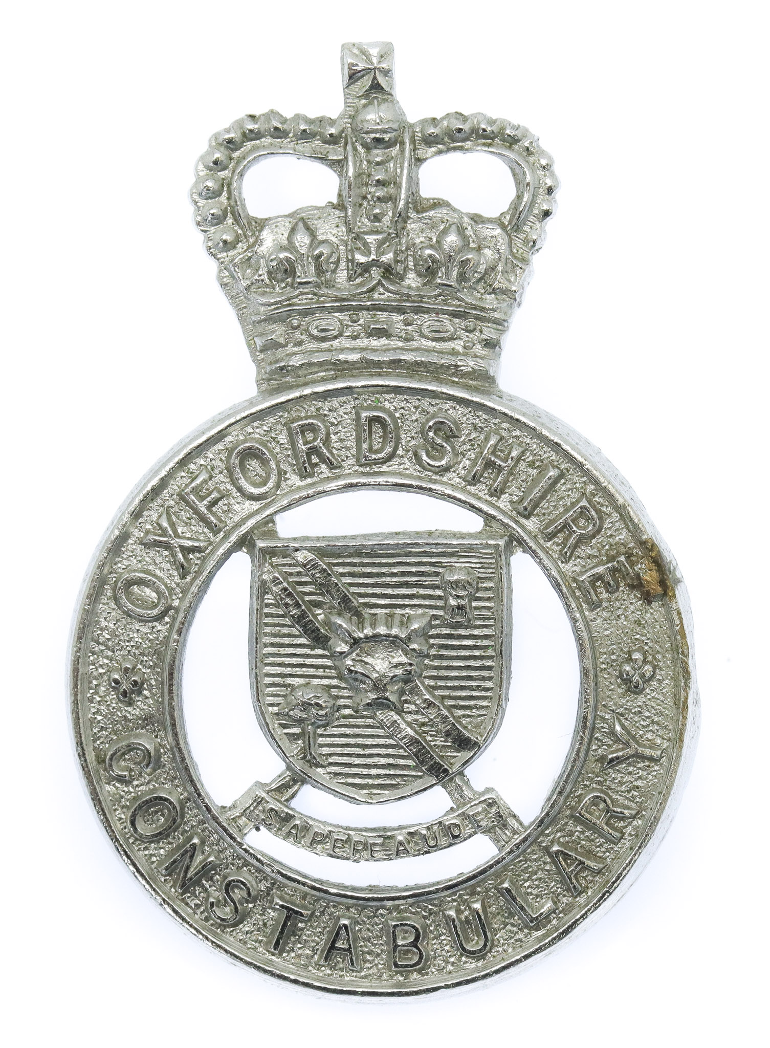Oxfordshire Constabulary Cap Badge -Queen's Crown