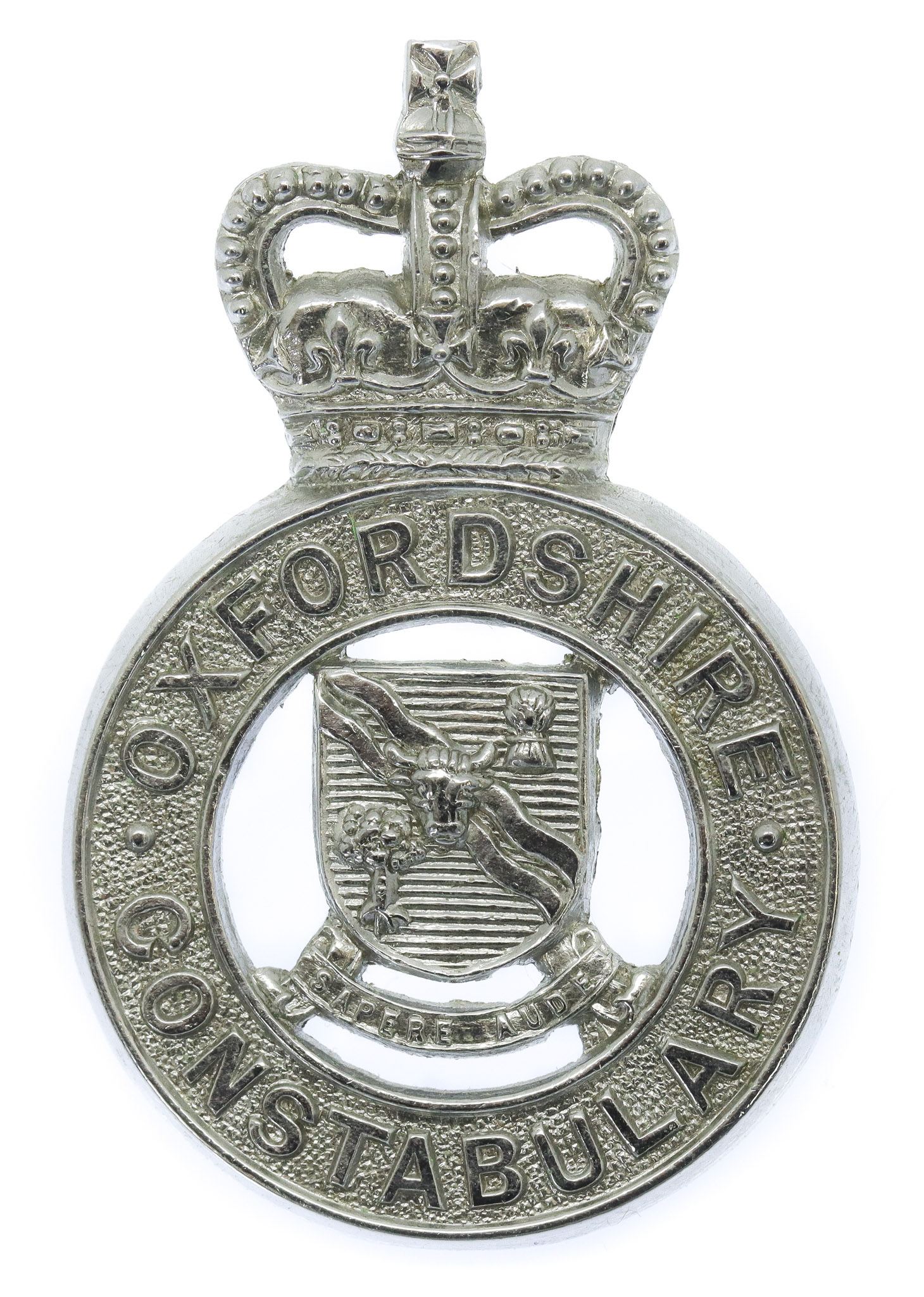 Oxfordshire Constabulary Cap Badge -Queen's Crown