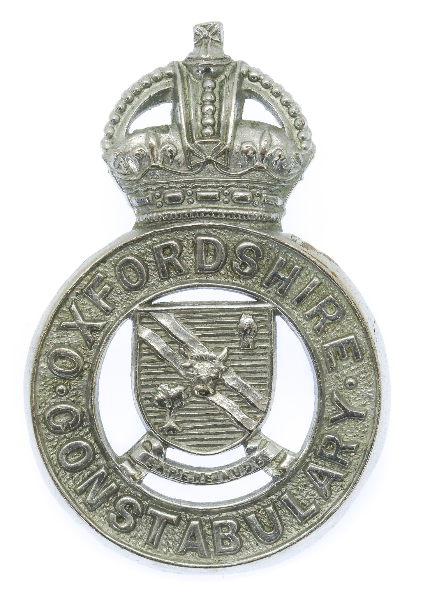 Oxfordshire Constabulary Cap Badge -King's Crown
