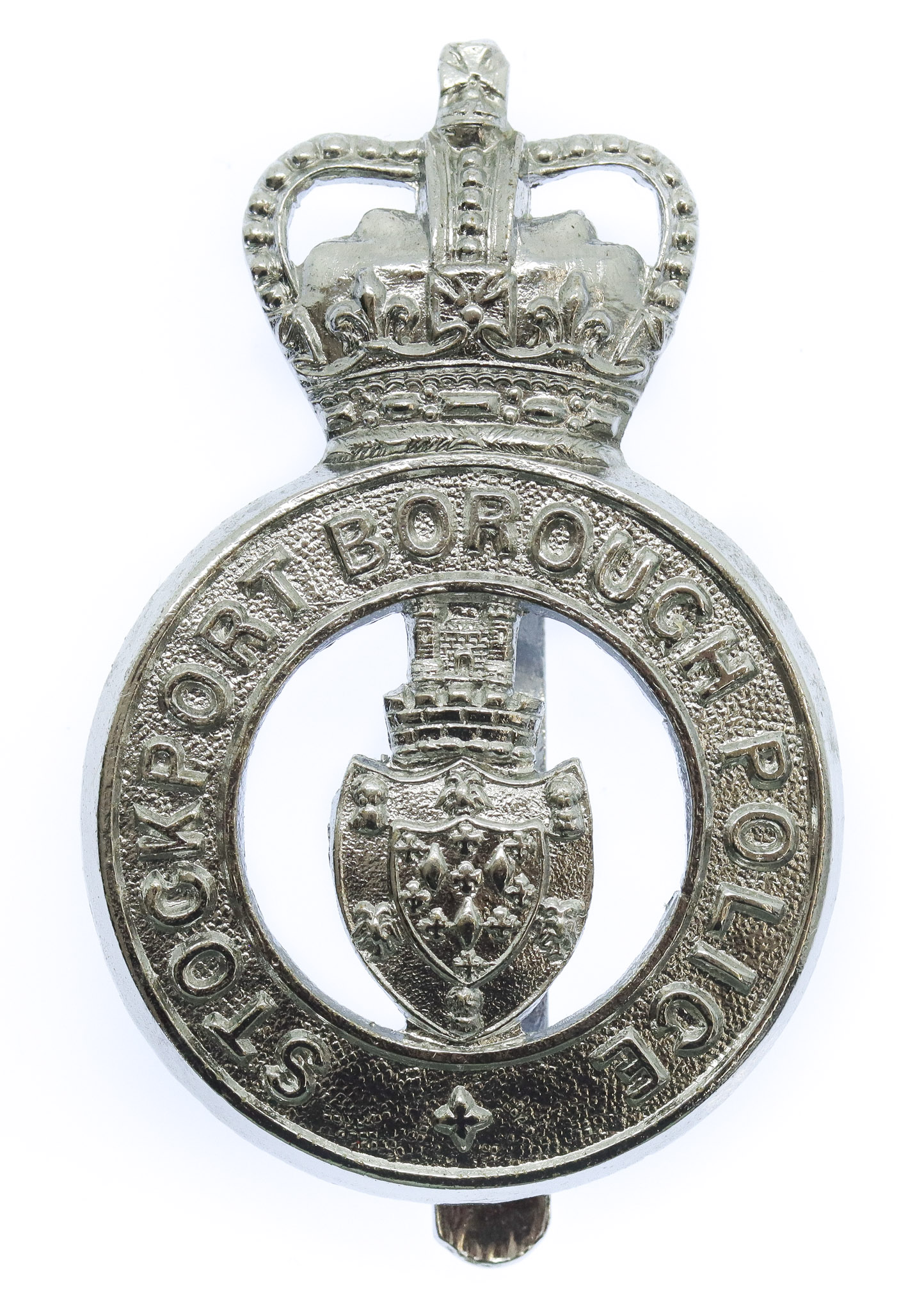 Stockport Borough Police Cap Badge - Queen's Crown