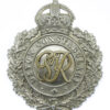 George VI Devon Constabulary Wreath Helmet Plate - King's Crown