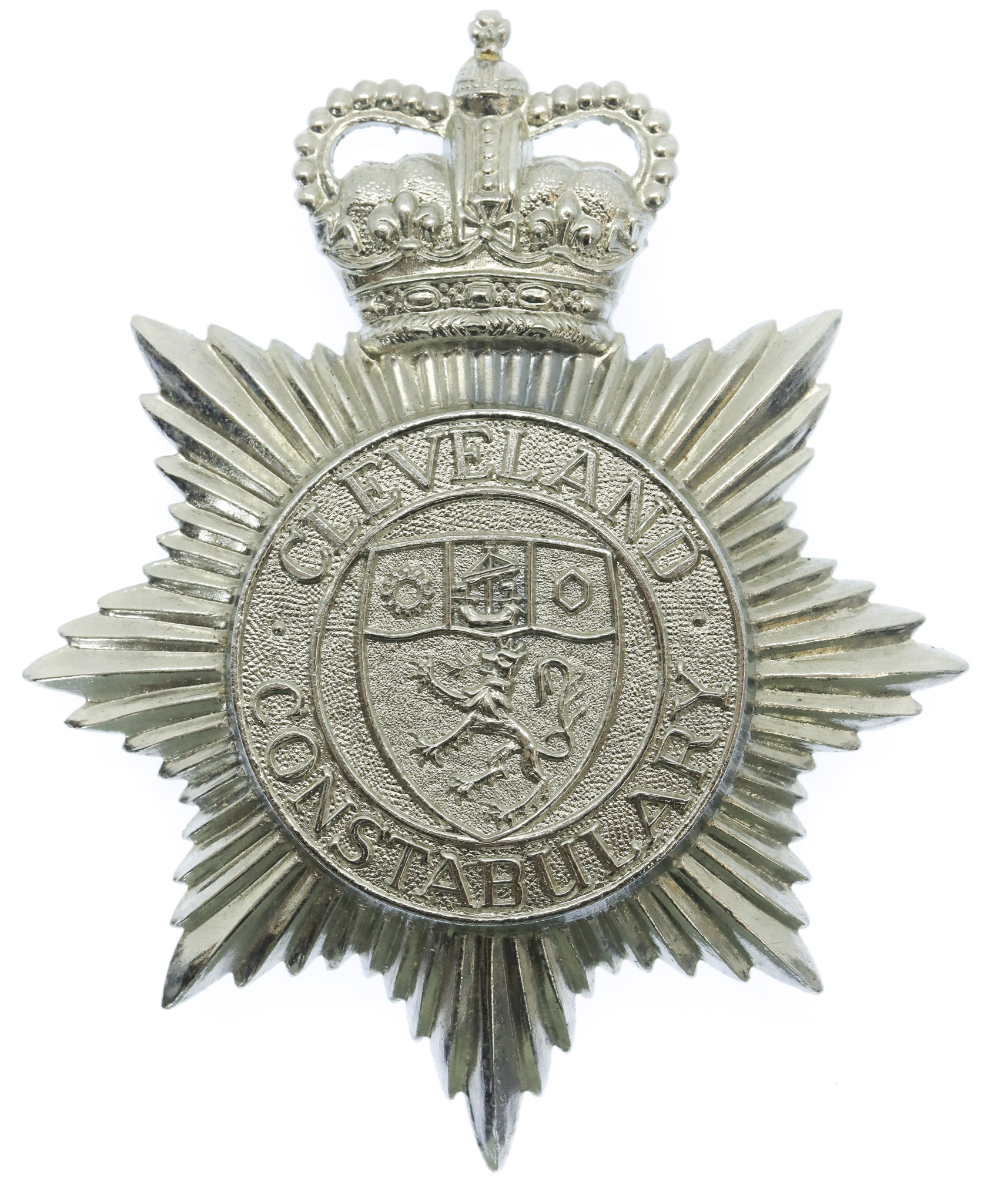 Cleveland Constabulary Helmet Plate - Queen's Crown
