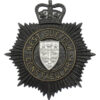 West Suffolk Constabulary Small Star Night Helmet Plate - Queen's Crown