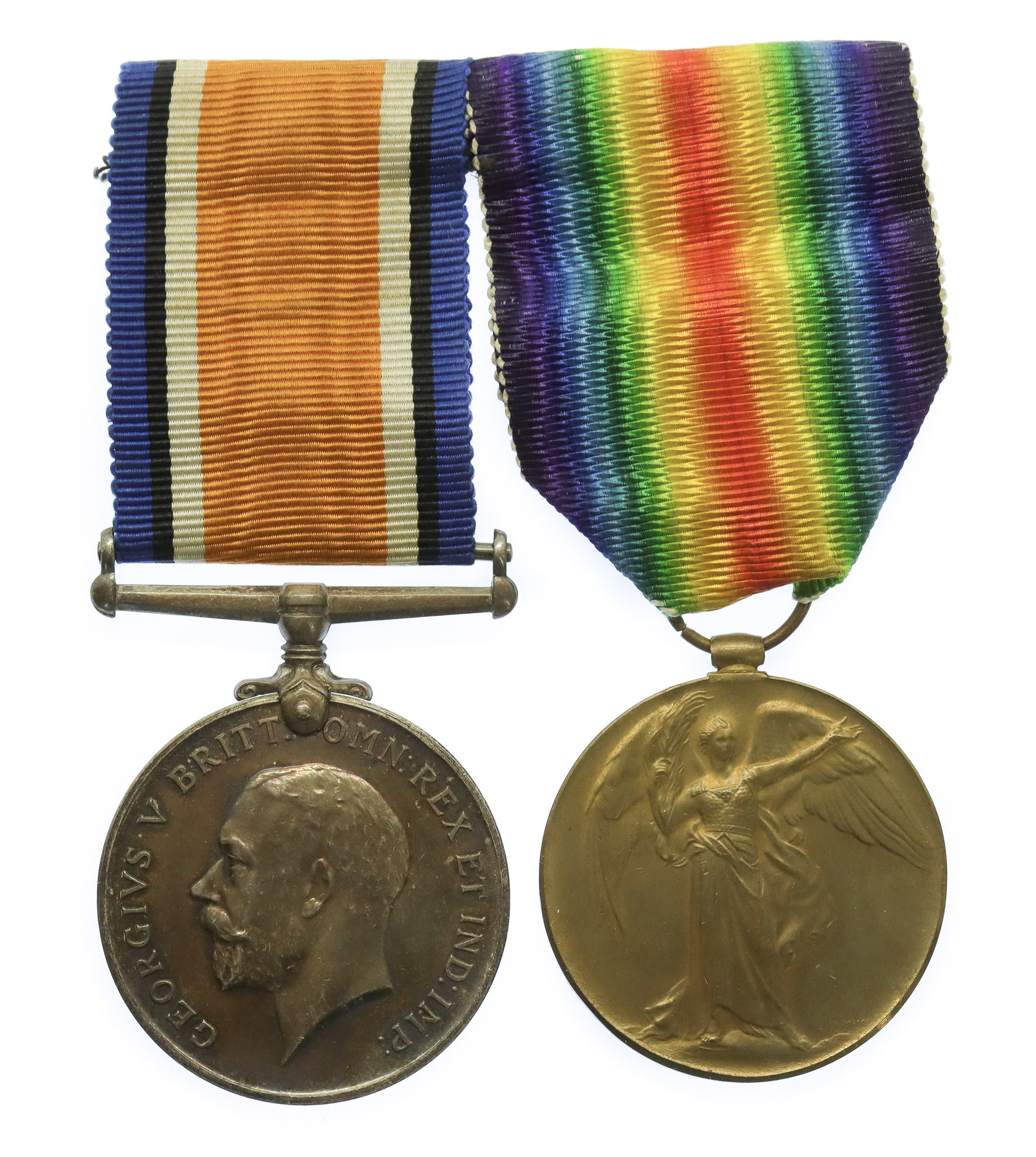 WW1 British War & Victory Medal Pair - Pte. G.H. Mitchell, Army Service Corps