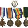 WW1 1914-15 Star, British War Medal, Victory Medal, Territorial Force Efficiency Medal and Silver War Badge - Cpl. L.T. Peck, 6th Bn. London Regiment