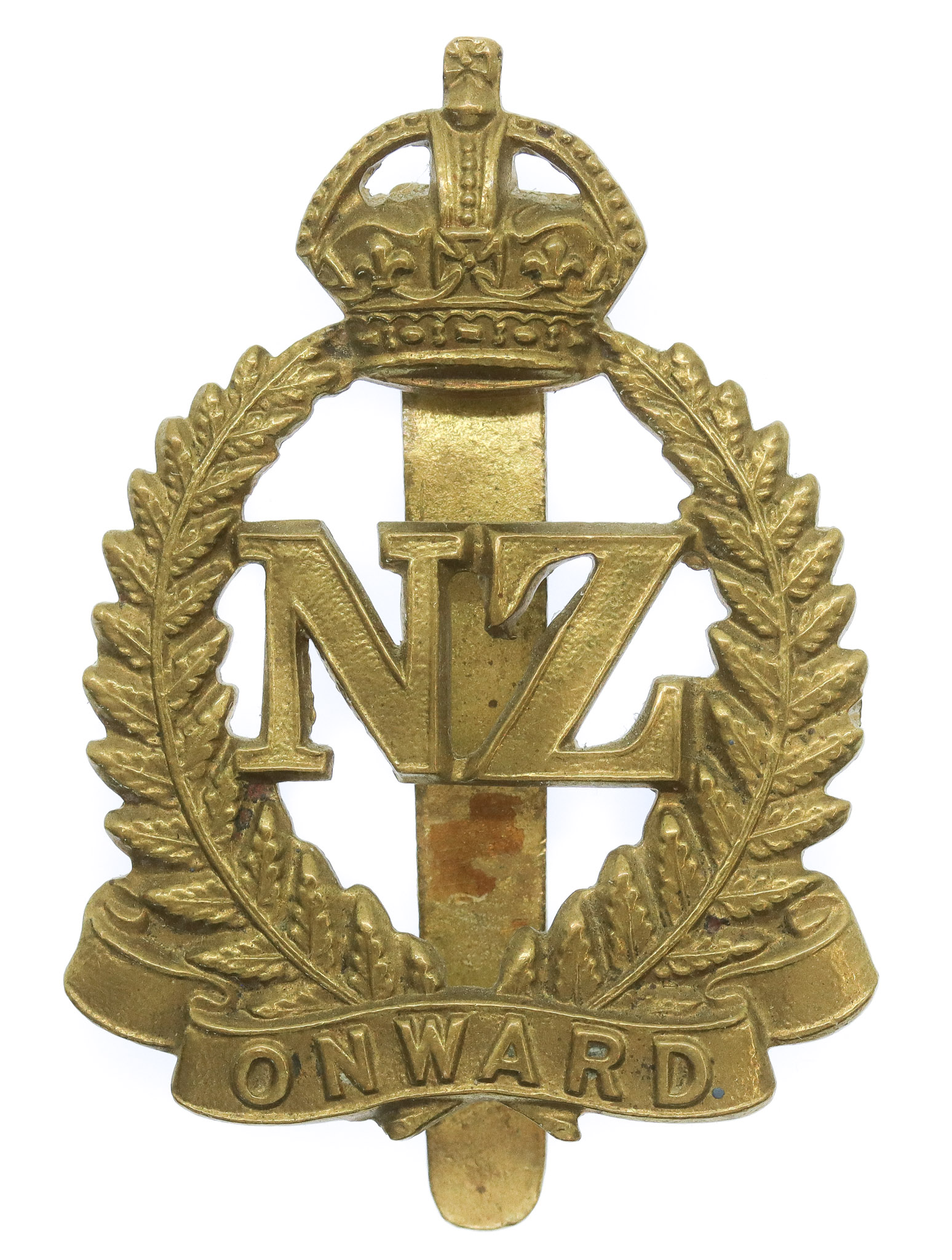 New Zealand Expeditionary Force (N.Z.E.F.) Cap Badge - King's Crown