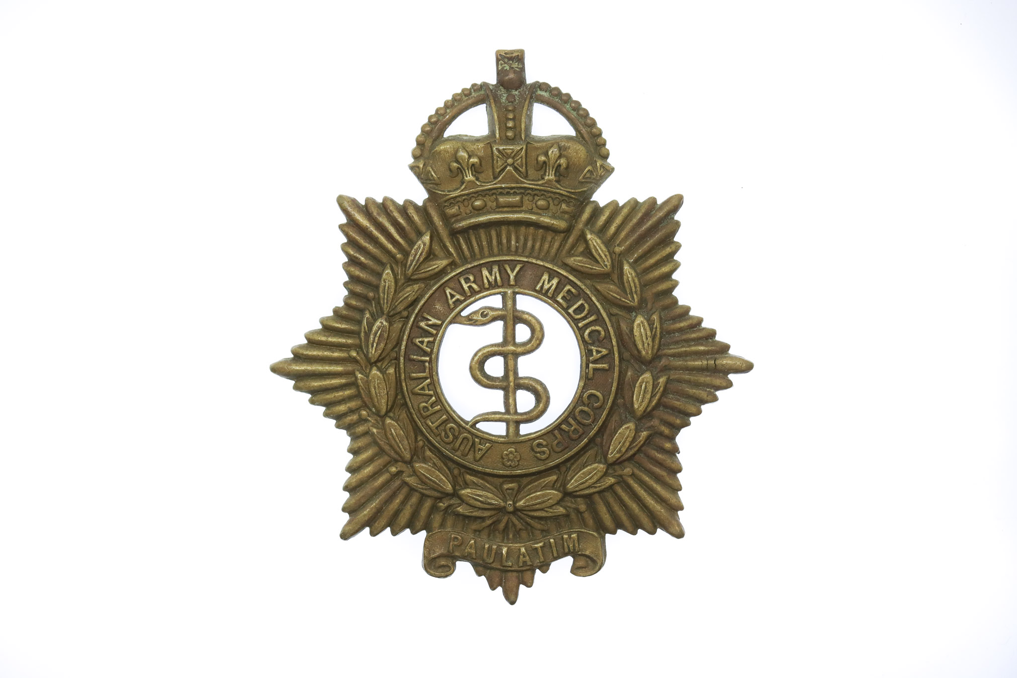 Australian Army Medical Corps Slouch Hat Badge - King's Crown