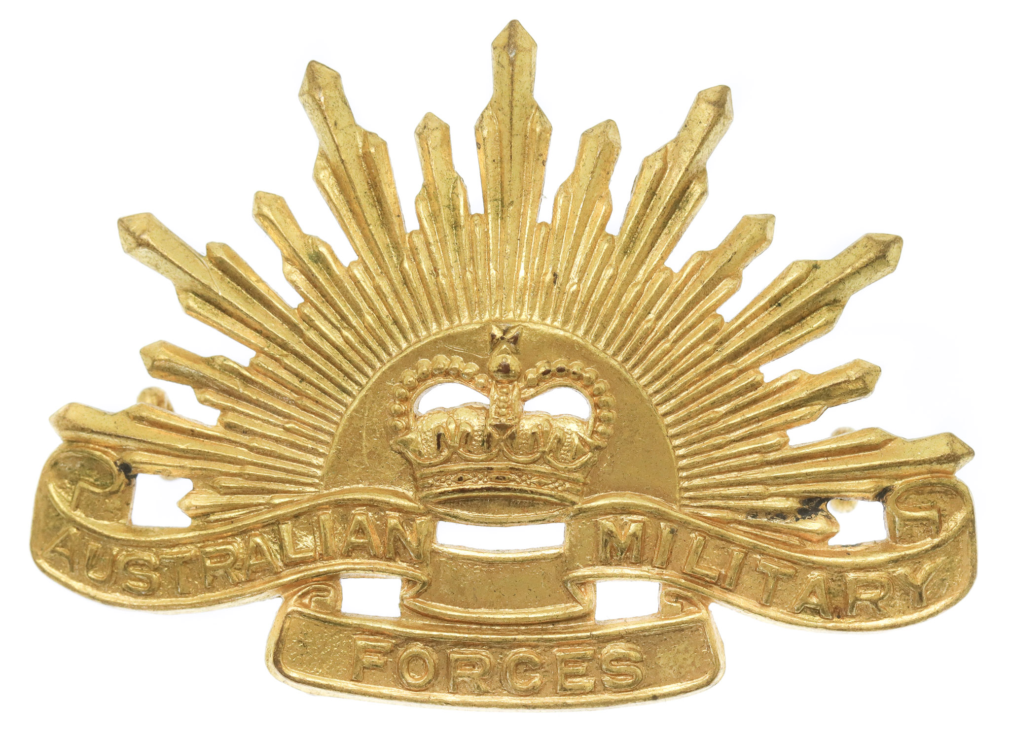Australian Commonwealth Military Forces Cap Badge - Queen's Crown