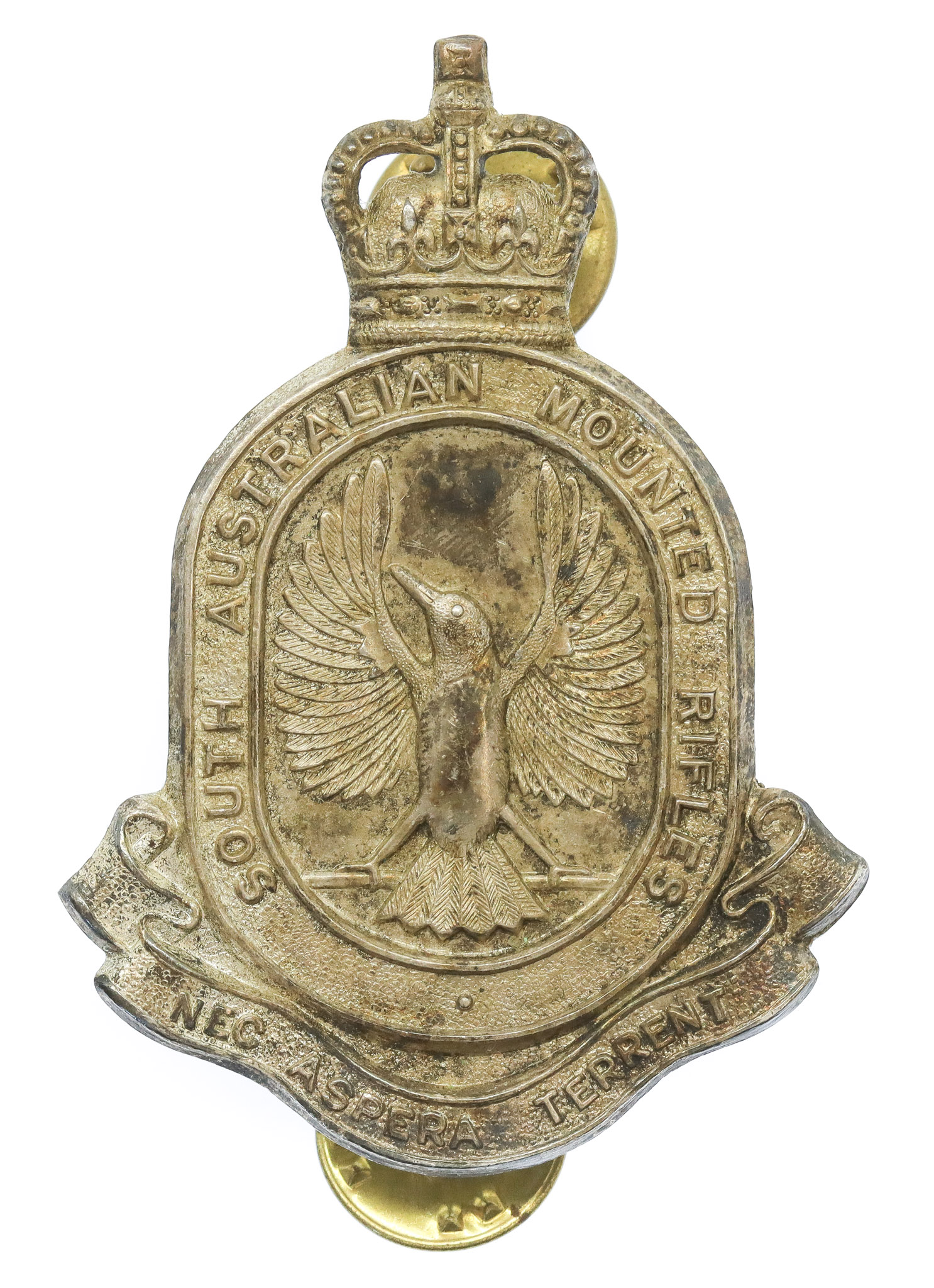 South Australian Mounted Rifles Cap Badge - Queen's Crown