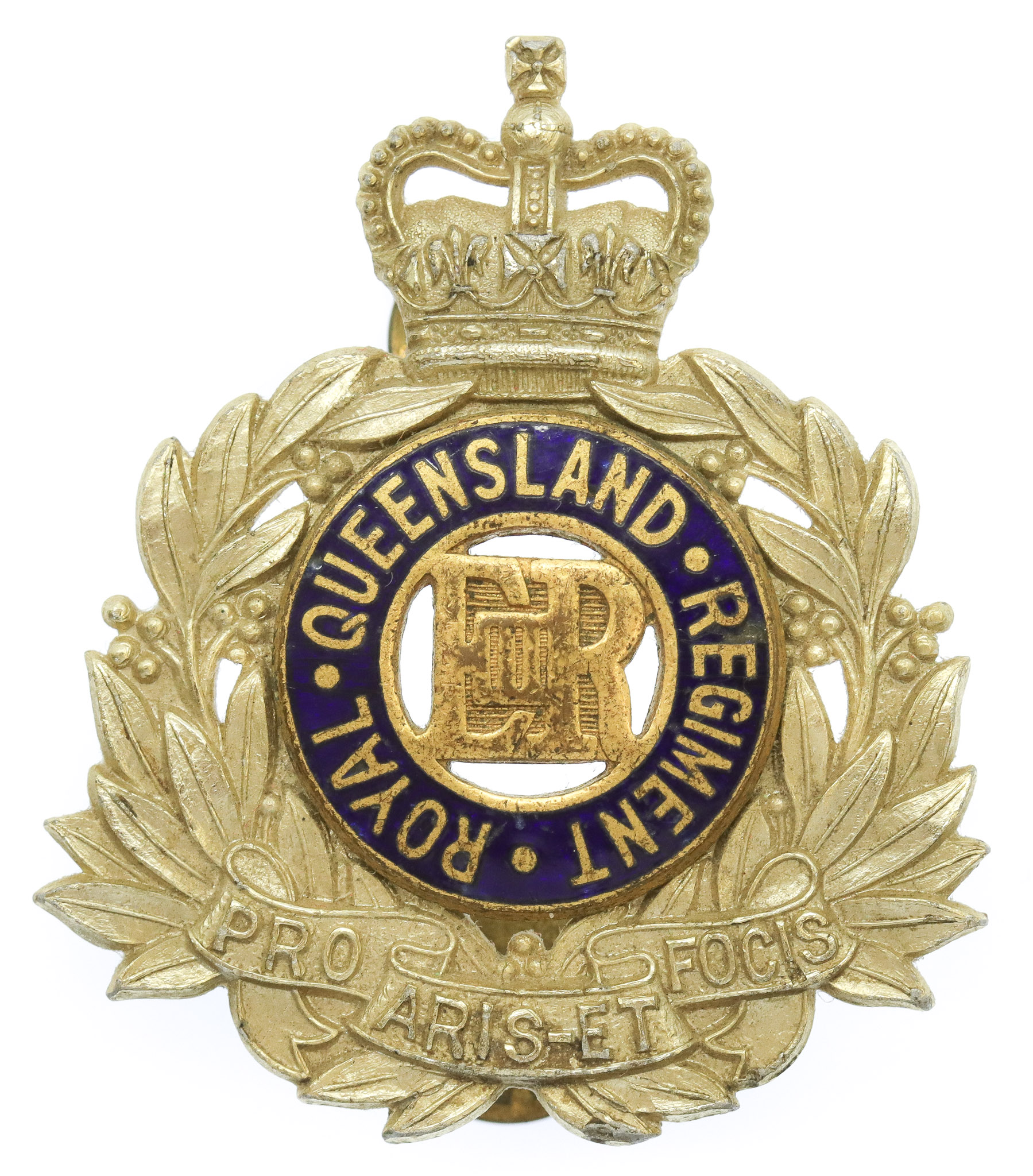 Australian Royal Queensland Regiment Cap Badge - Queen's Crown