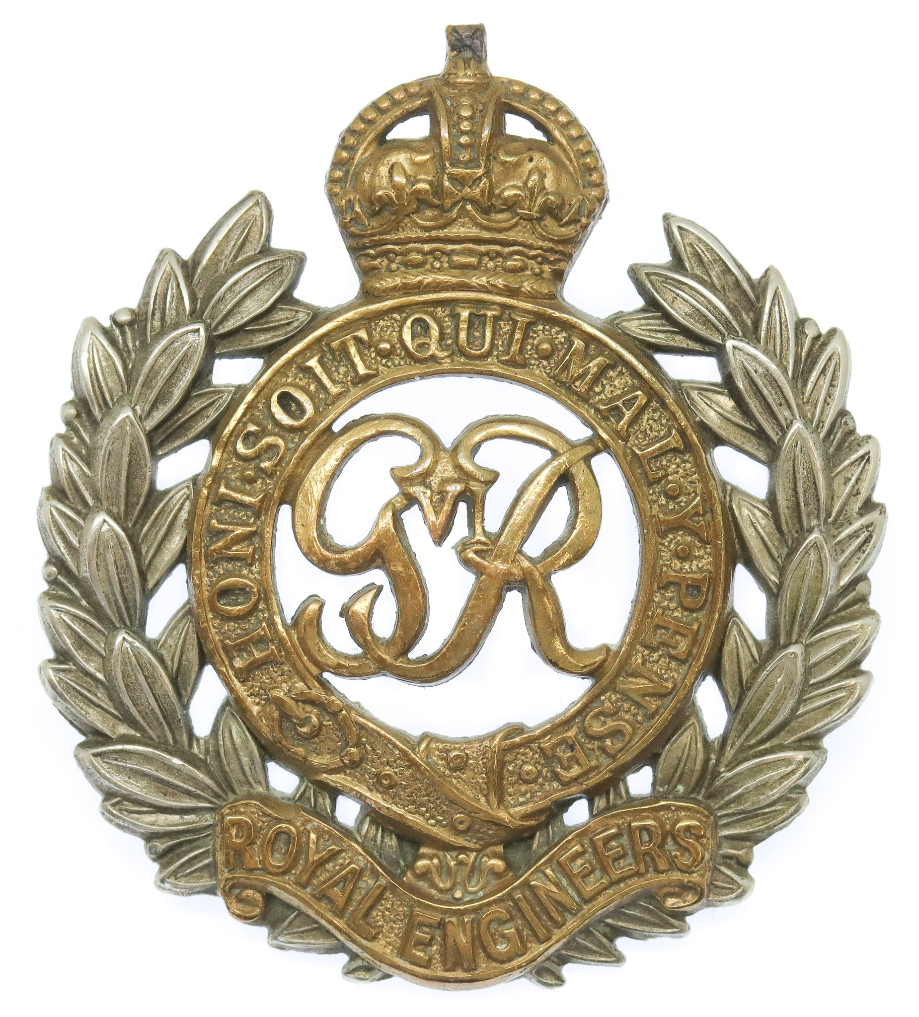George VI Royal Engineers Bi-Metal Cap Badge