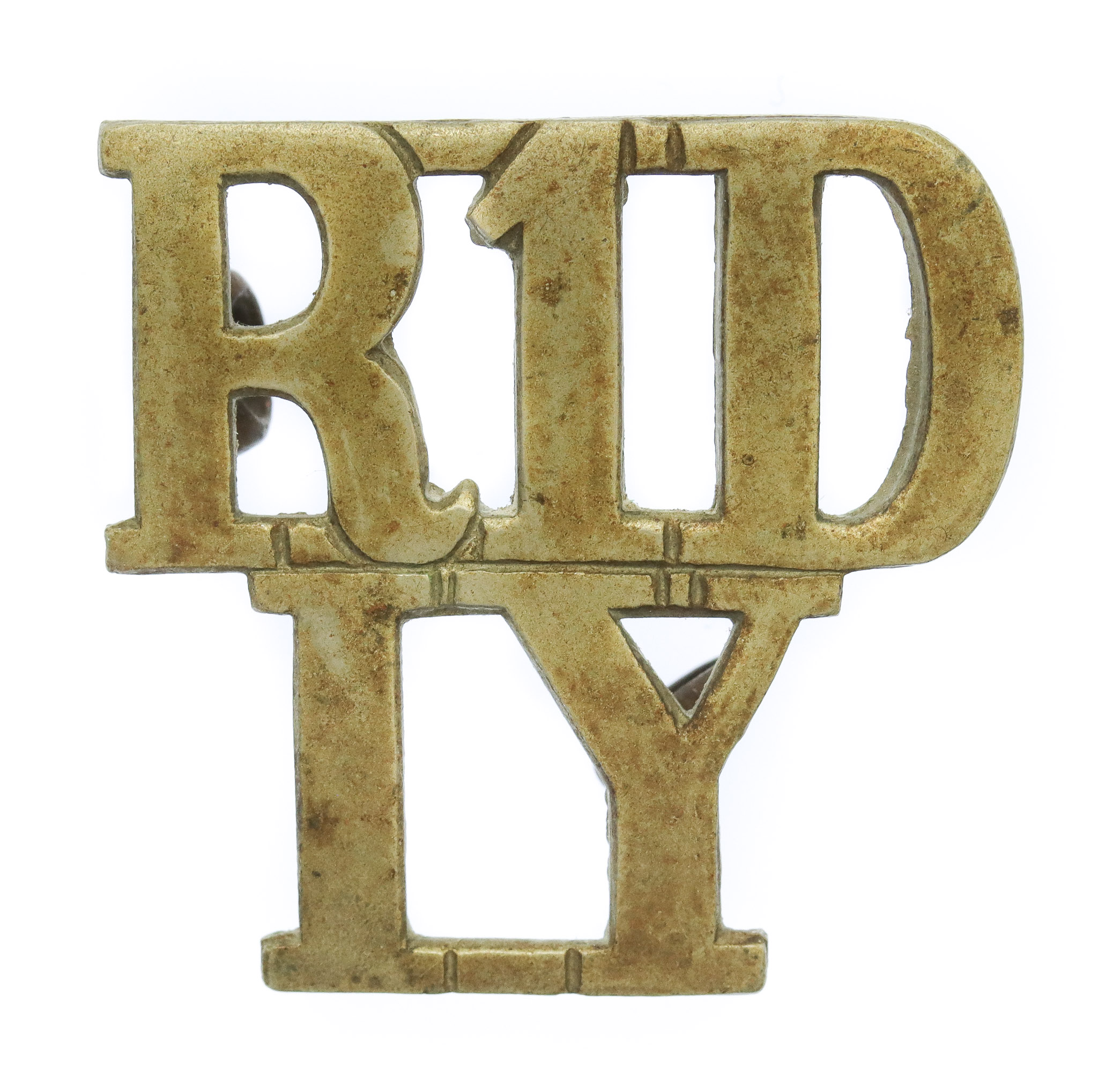 Scarce Royal 1st Devon Imperial Yeomanry (R1D/IY) Pre 1908 Shoulder Title