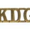 1st King's Dragoon Guards (K.D.G.) Shoulder Title