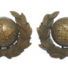 Pair of Royal Marines Officer's Service Dress Collar Badges