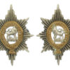 Pair of Worcestershire Regiment Officer's Silver Plated Collar Badge