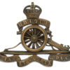 Royal Artillery Officer's Service Dress Cap Badge - King's Crown