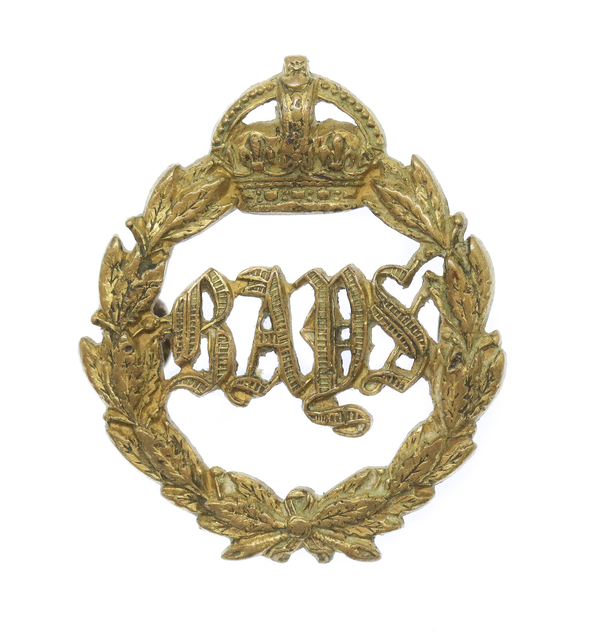 2nd Dragoon Guards (Queen's Bays) Officer's Gilt Collar Badge - King's Crown
