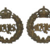 Pair of 2nd Dragoon Guards (Queen's Bays) Collar Badges - King's Crown
