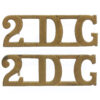 Pair of 2nd Dragoon Guards (The Bays) (2.D.G.) Shoulder Titles