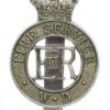 War Department Fire Service Chrome Cap Badge - Queen's Crown