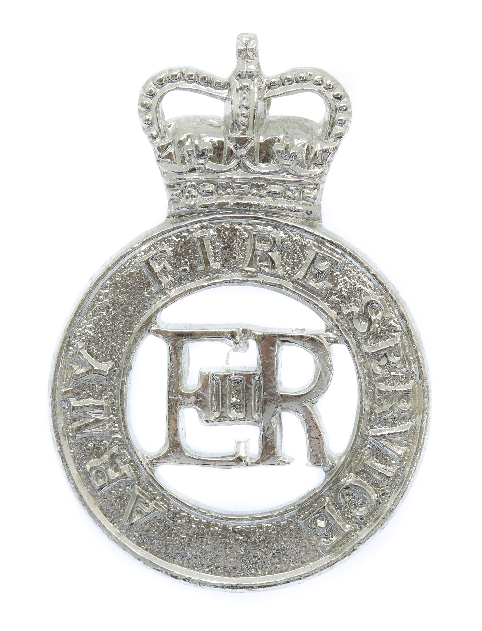 Army Fire Service Anodised (Staybrite) Cap Badge