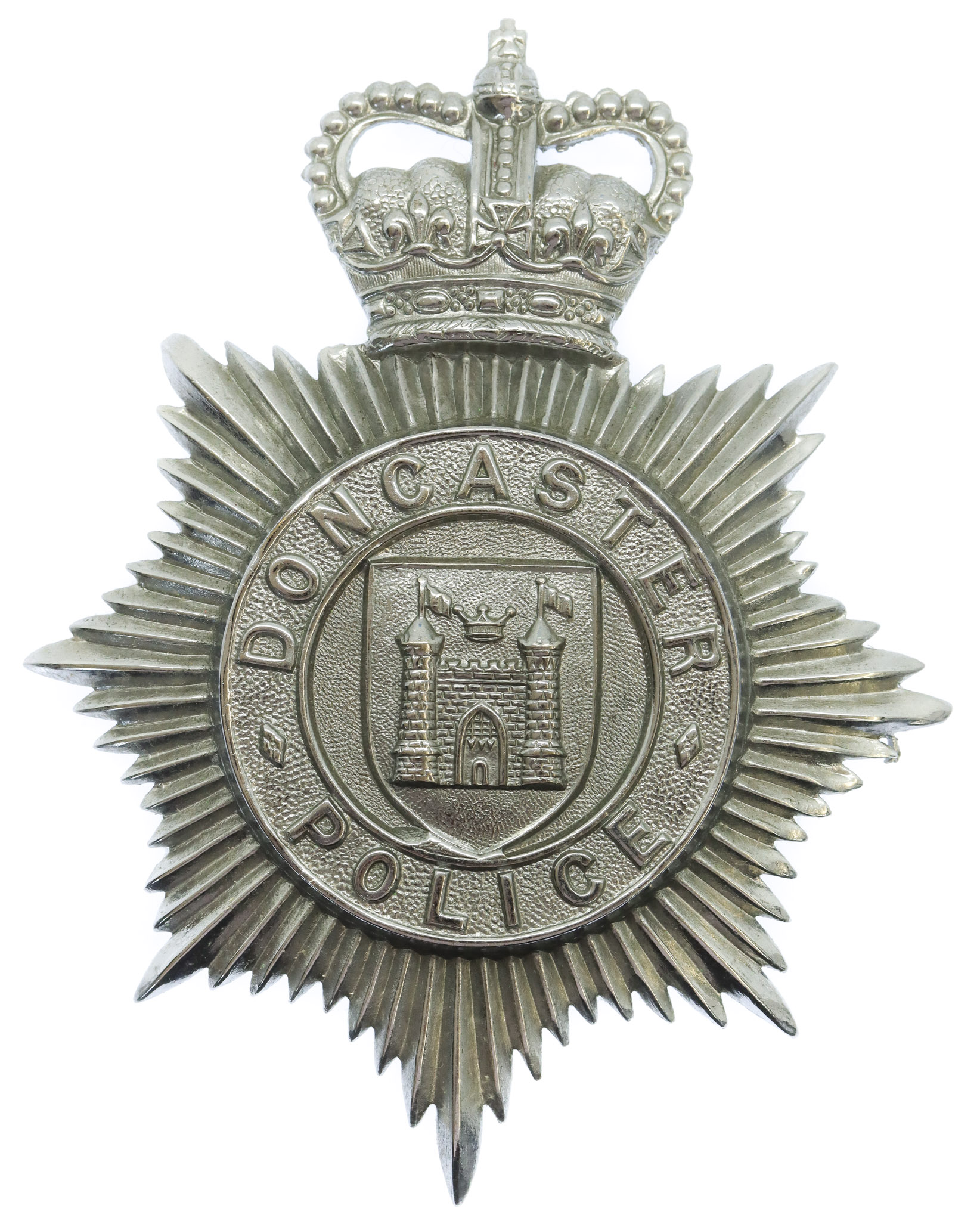 Doncaster Borough Police Helmet Plate - Queen's Crown