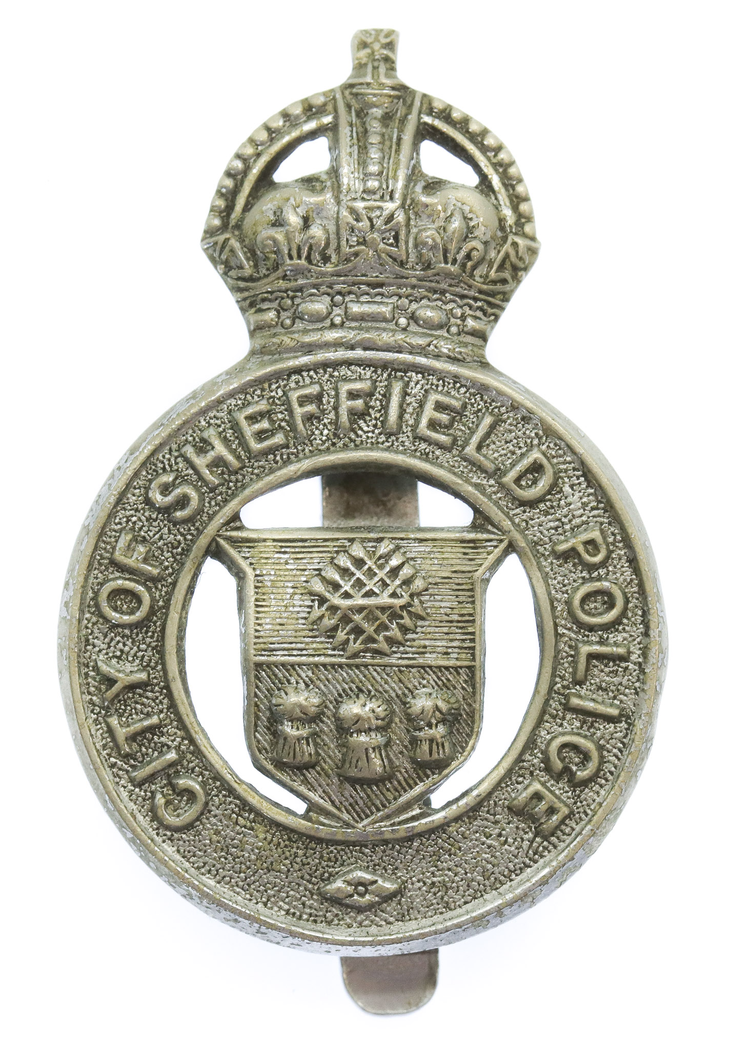 Sheffield City Police Cap Badge - King's Crown 