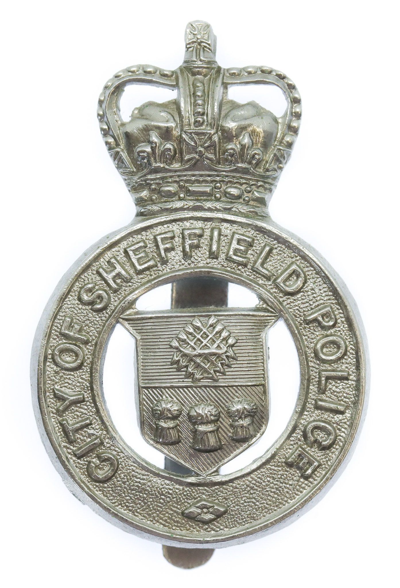 Sheffield City Police Cap Badge - Queen's Crown 