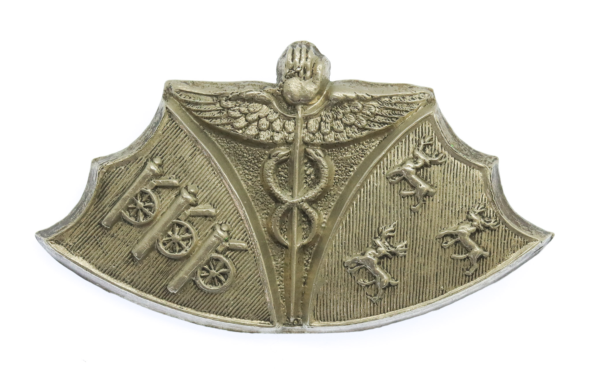 Rotherham Borough Police White Metal Collar Badge