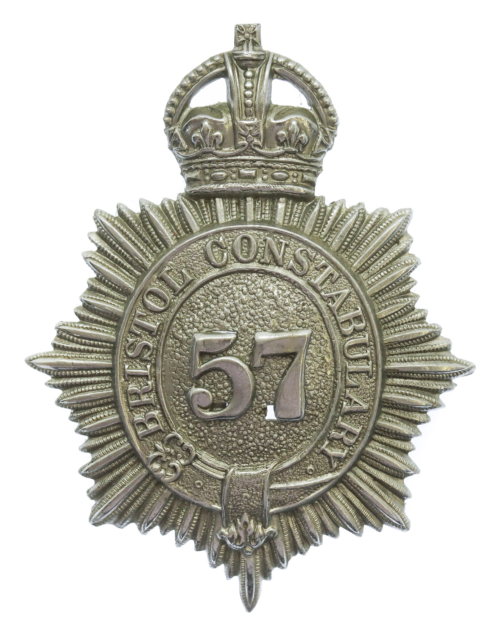Bristol Constabulary  Cap Badge - King's Crown (57)
