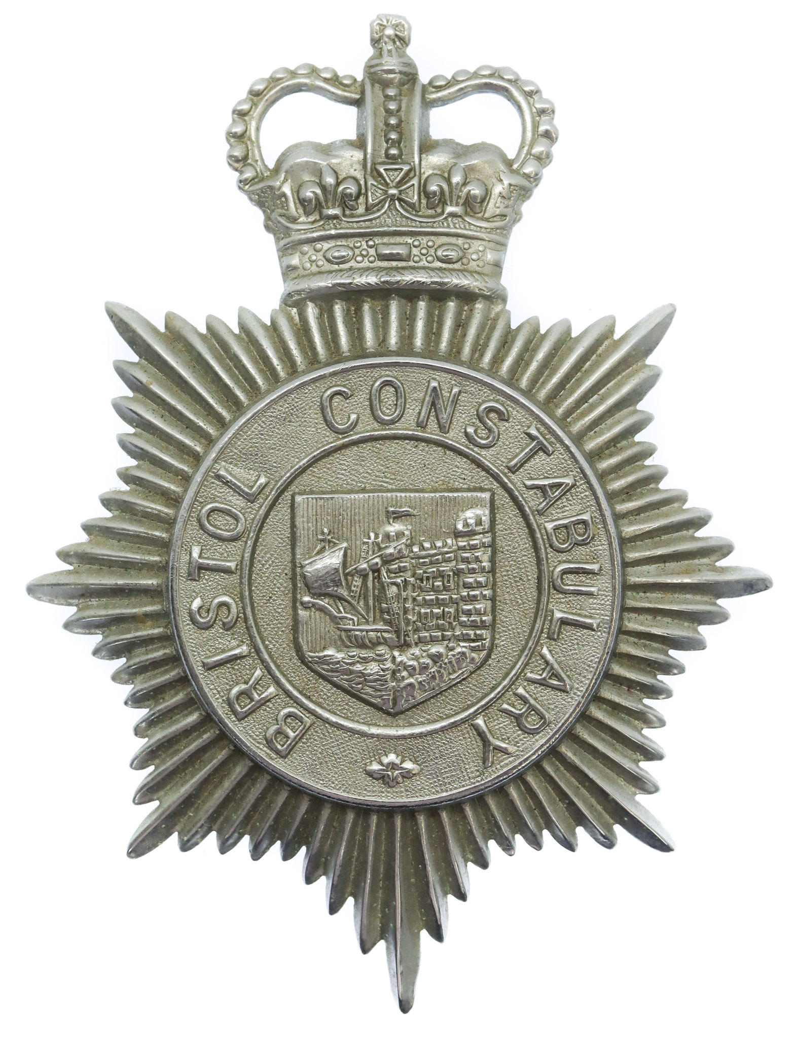 Bristol Constabulary Helmet Plate - Queen's Crown