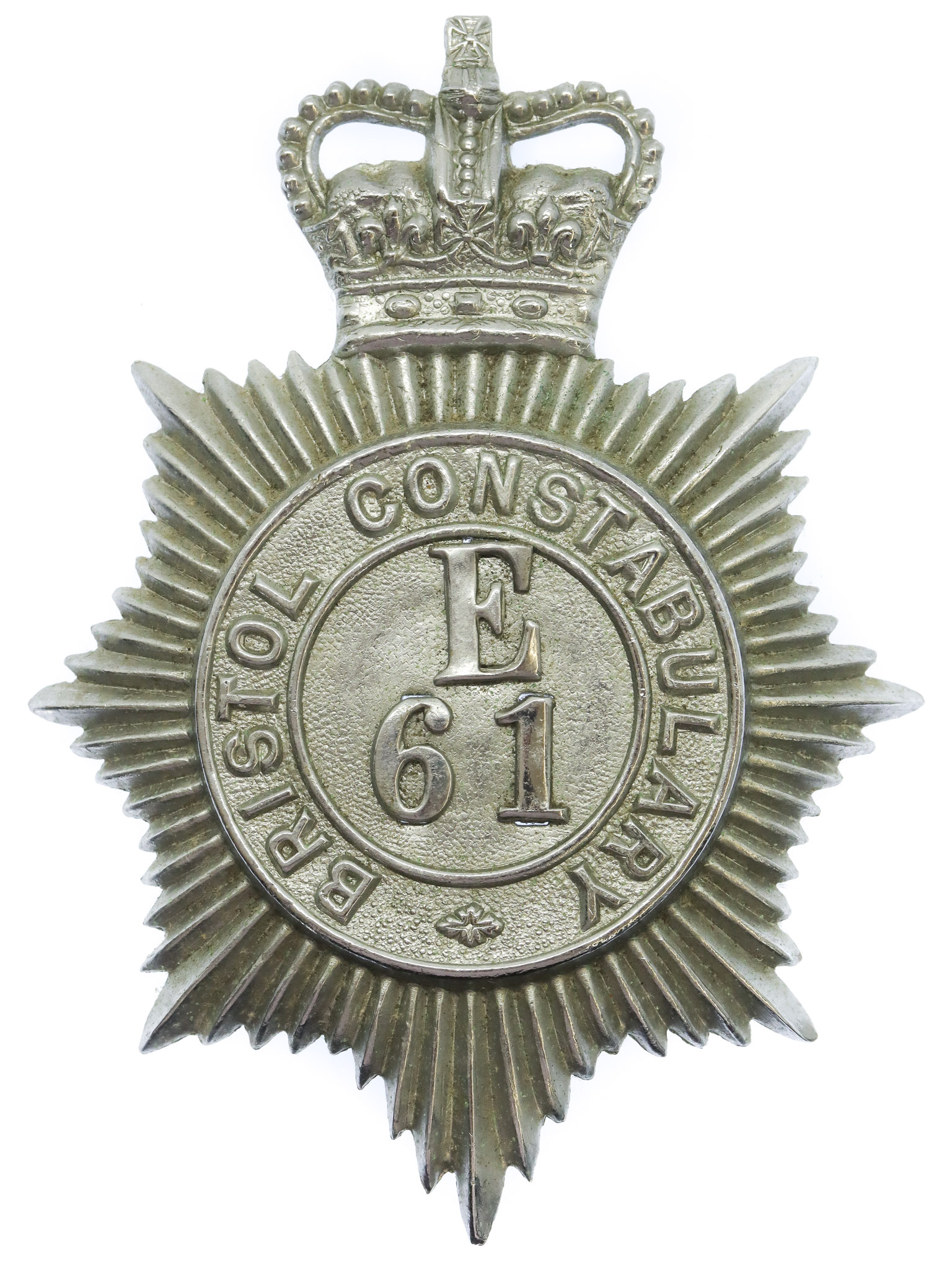 Bristol Constabulary Helmet Plate - Queen's Crown (E61)