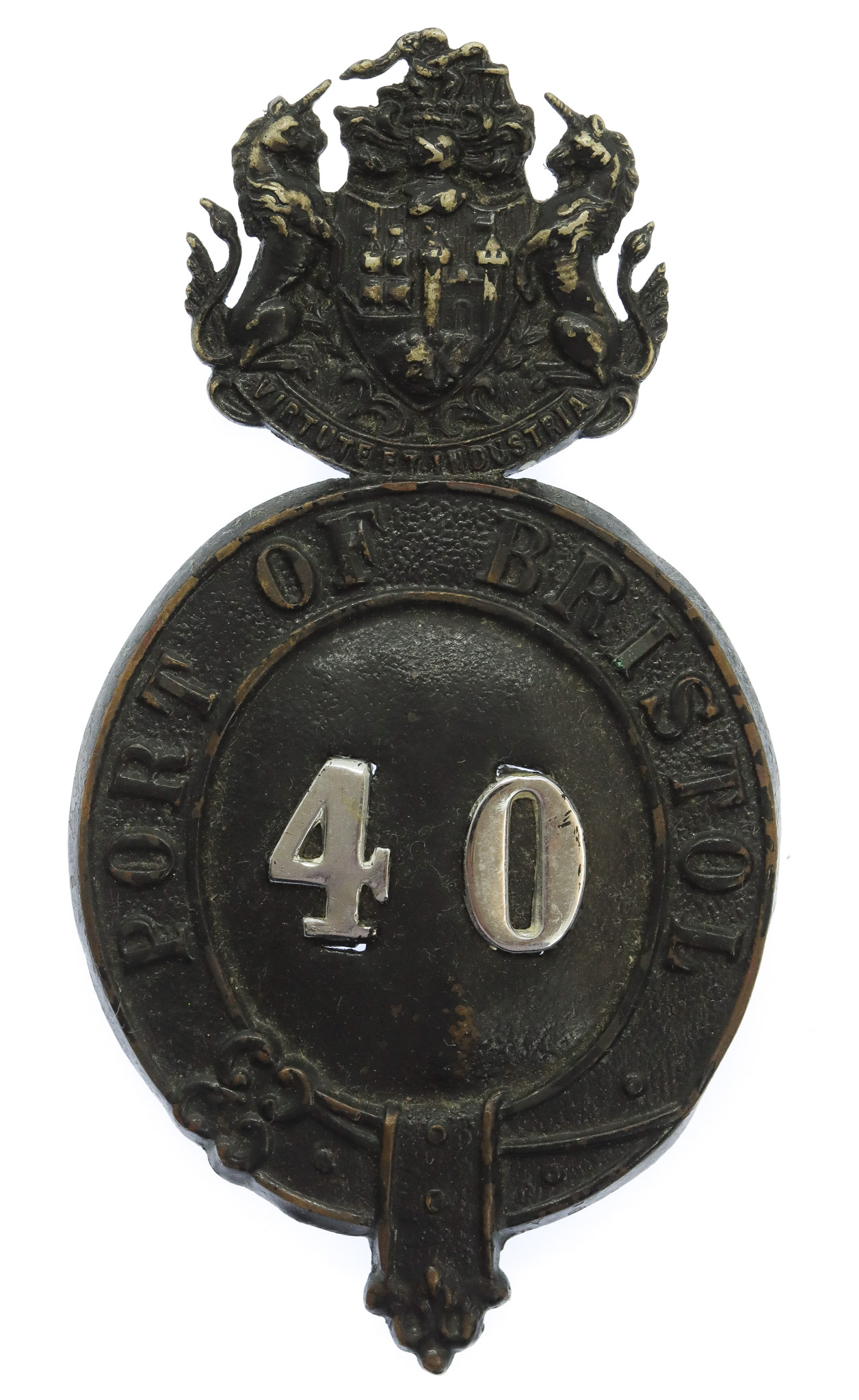 Port of Bristol Police Black Helmet Plate (40)