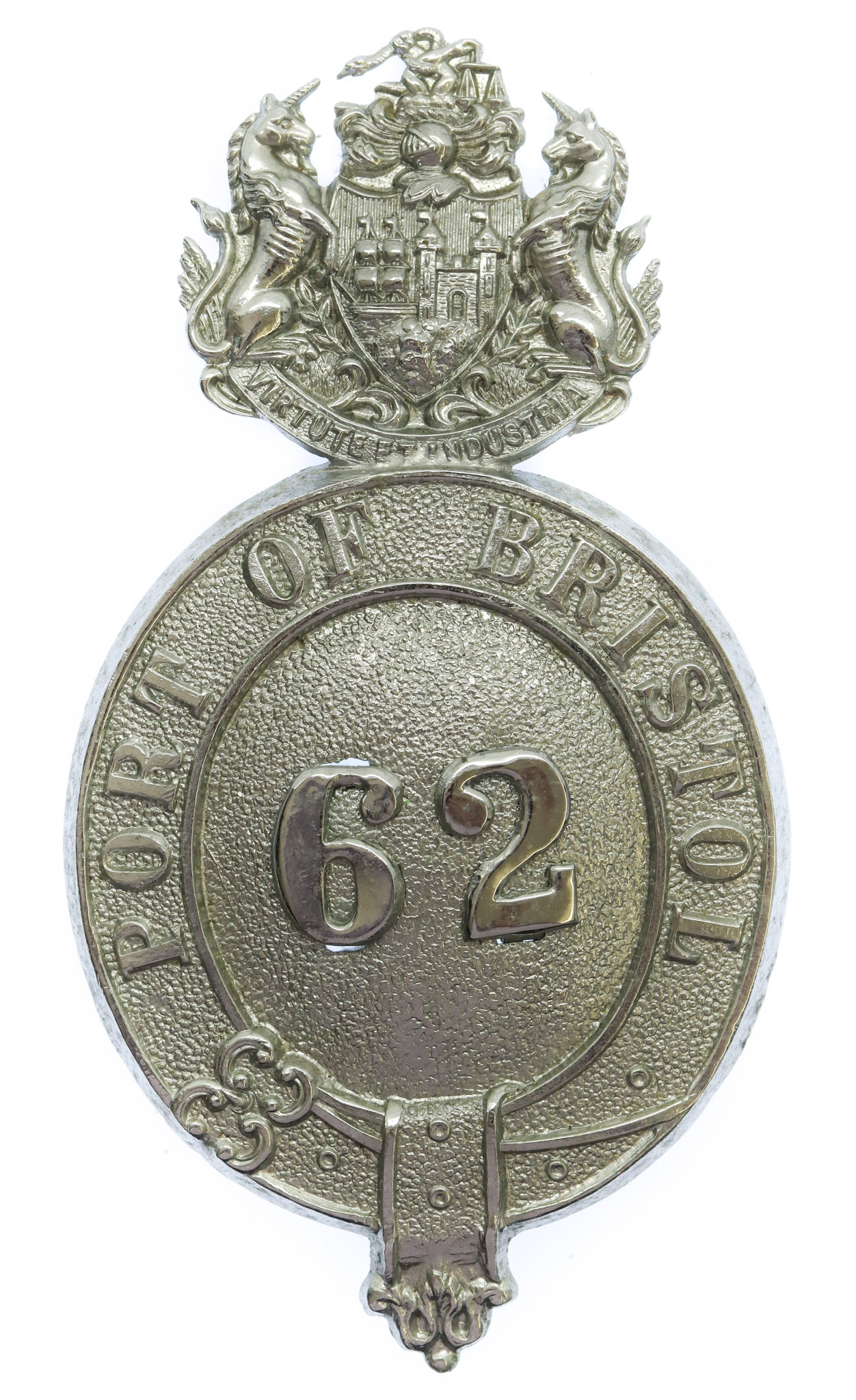 Port of Bristol Police Chrome Helmet Plate (62)