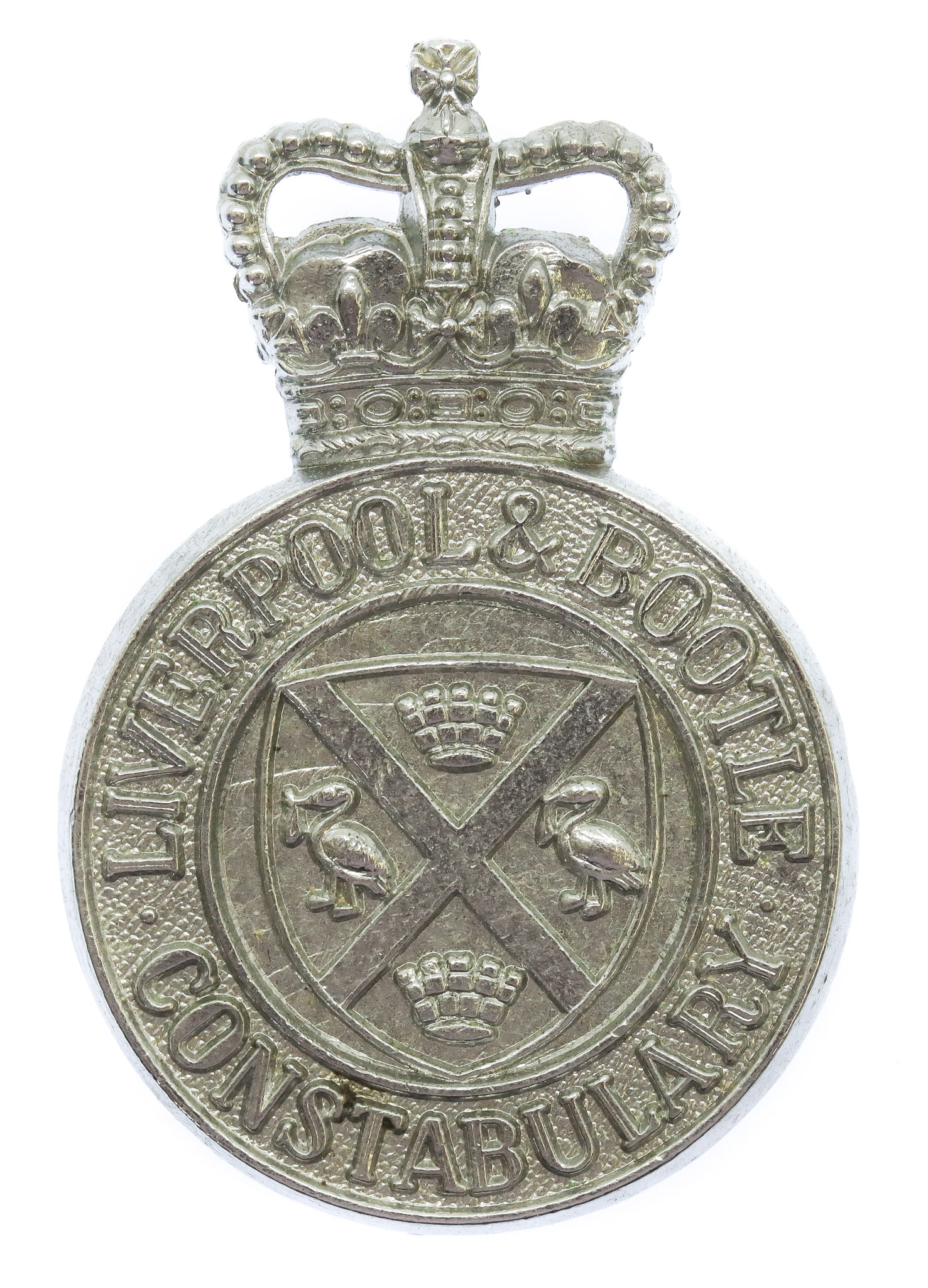 Liverpool & Bootle Constabulary Cap Badge - Queen's Crown